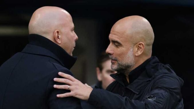 pep-guardiola-and-arne-slot